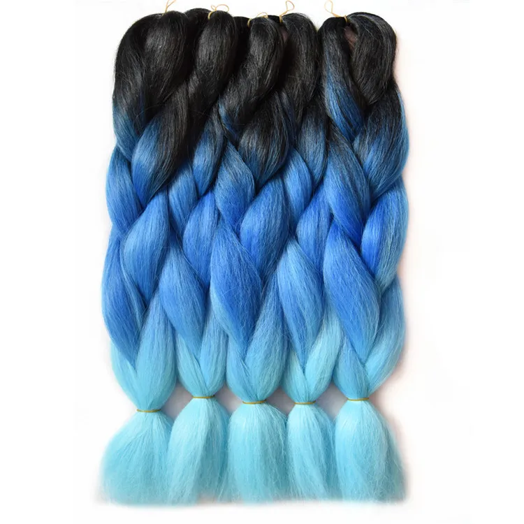 Chorliss 2" Ombre Плетение Волос вязанная косами jumbo косы синтетических крючком Химическое наращивание волос blacktpurpletmint Зеленый 100 г/упак - Цвет: P1B/613