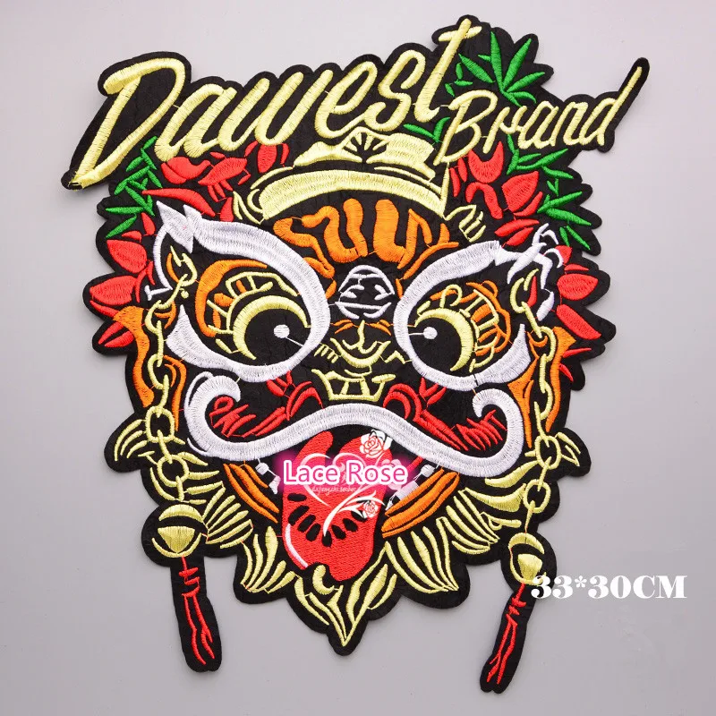 National cartoon patches vintage embroidered applique DIY T-shirt Sweater decoration sew on patch clothing accessories | Дом и сад