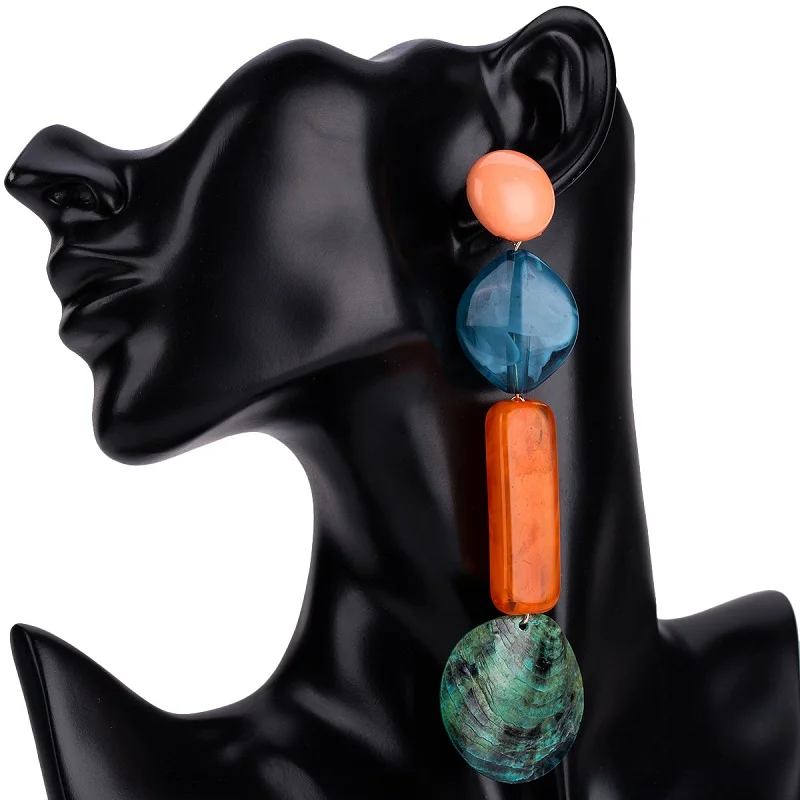 Naomy&ZP Bohemian Boho Earrings Women Long Colorful Vintage Drop Statement Big Wedding Party Dangle Jewelry | Украшения и