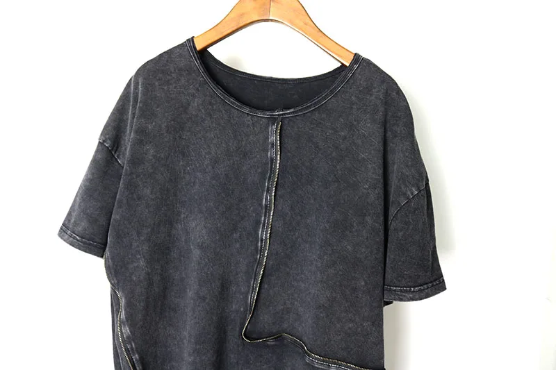 2017 летом Новая Мода Молния украшение Женщины Плюс Размер асимметричные подолы