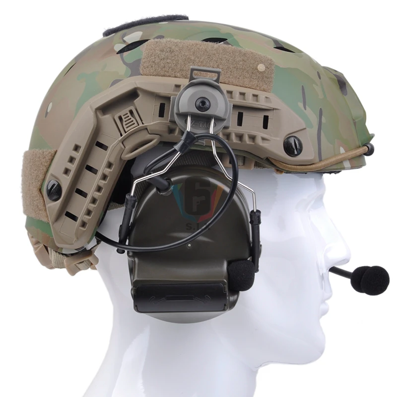 Z TAC Тактический шлем гарнитура Comtac II наушники стрельба страйкбол с рельсовым адаптером для быстрого шлема Comtac тактические наушники