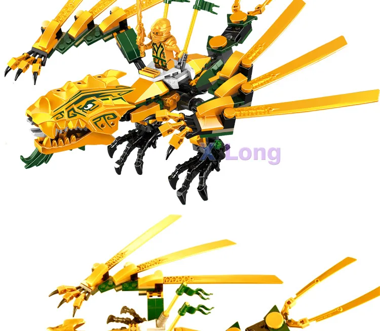Bela 258 unids 9793 Phantom el Golden Dragon Lloyd Jay Cole Kai Building Blocks Compatible con | Игрушки и хобби