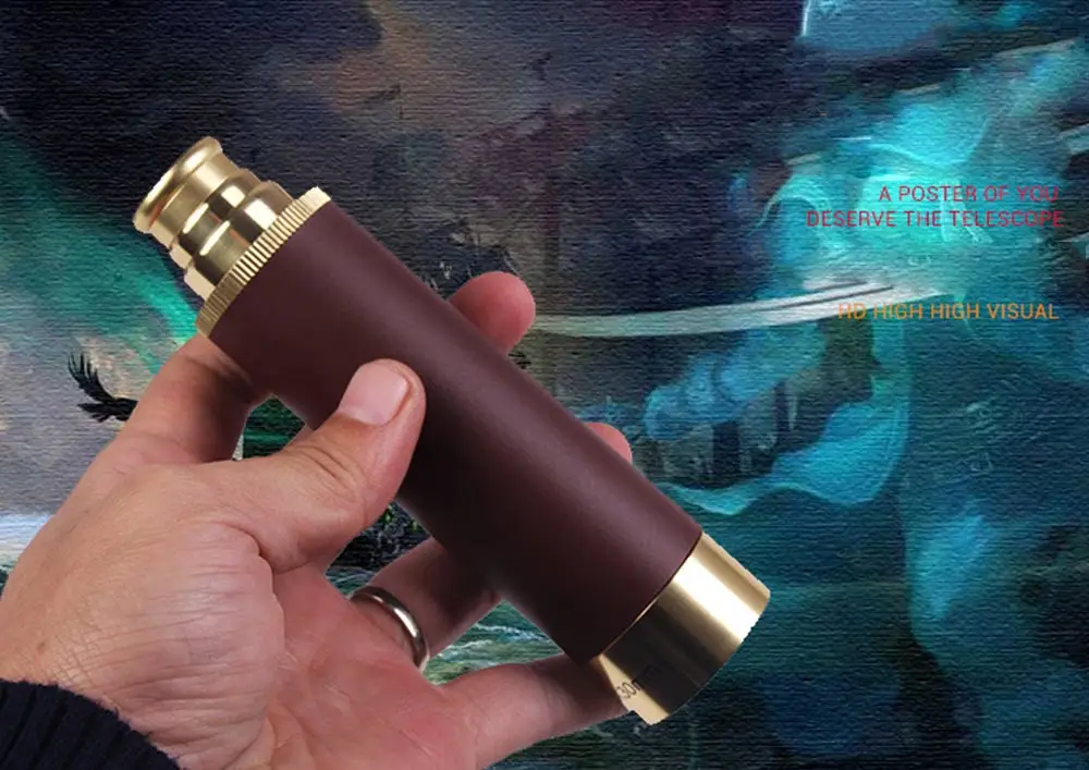 25x30 масштабируемый пират Монокуляр Телескоп Мини Портативный ретро Spyglass телескоп Охота путешествия Приключения телескоп детский подарок