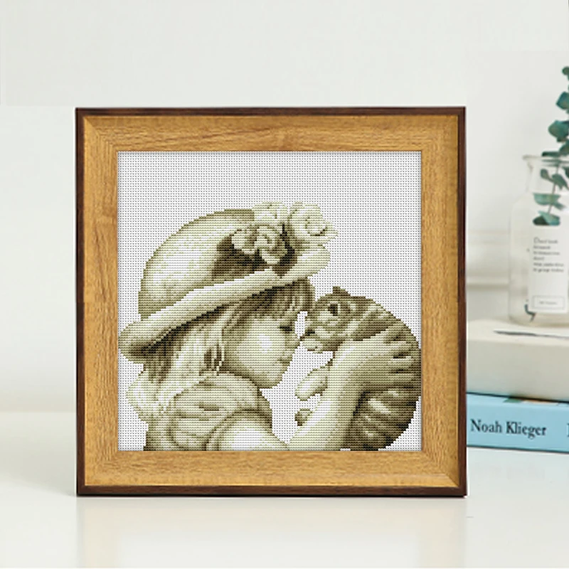 Набор для вышивки крестиком с романтической историей вышивка девочек и кошек в