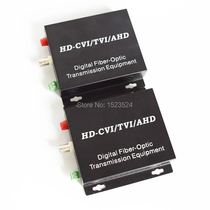 1080P HD AHD CVI TVI Fiber optical video converter 1 Channel Video Optical Conveter with Reverse RS485 Data Single Mode 20KM | Мобильные