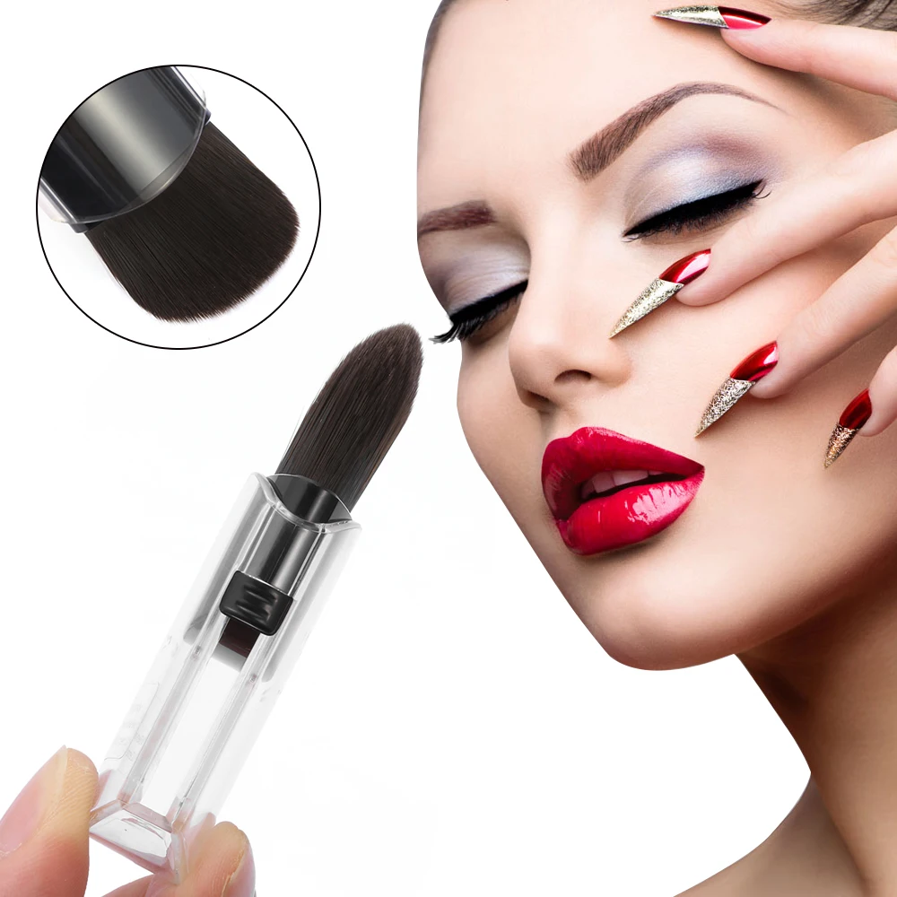 Портативная выдвижная кисть для пудры и румян 1 шт. макияжная щеки тональный крем
