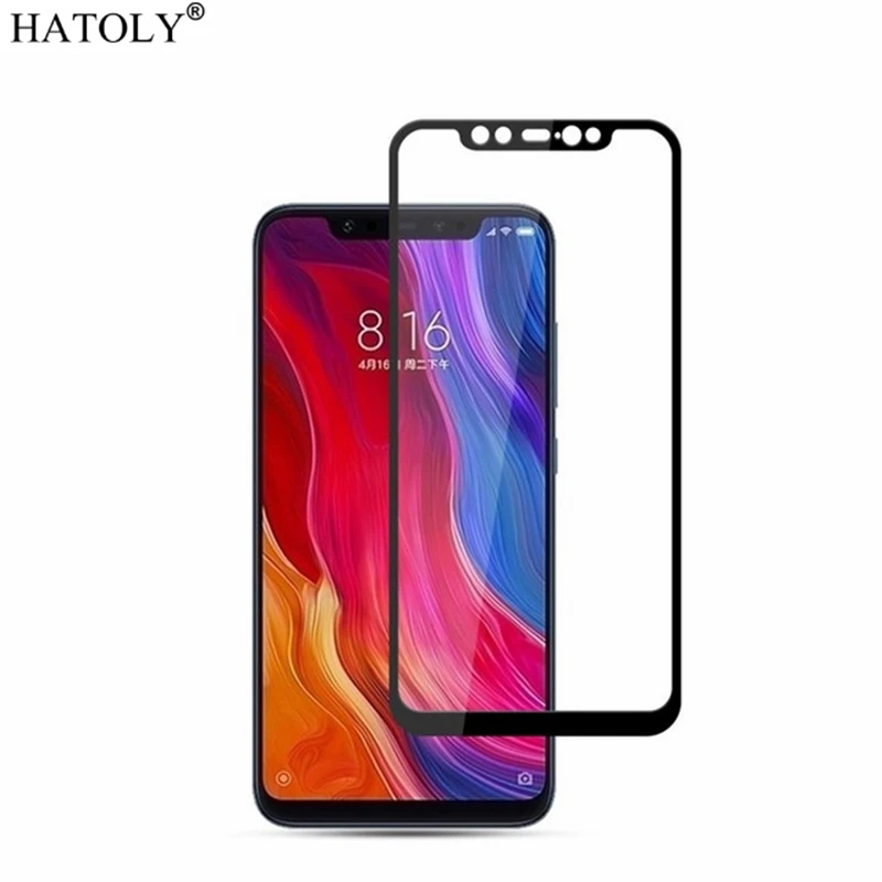 2 шт. закаленное Стекло для xiaomi mi 8 Экран протектор полное покрытие 3D изогнутая