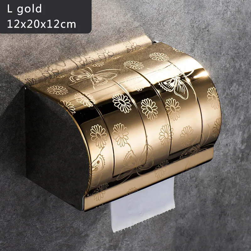 12x20x12cm LG Креативный держатель для салфеток из нержавеющей стали, держатель для туалетной бумаги, водонепроницаемый держатель для туалетной бумаги - Цвет: 12x20x12cm LG