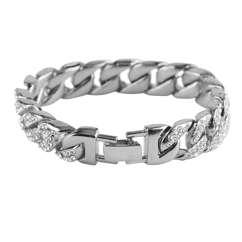 Elegant Crystals Metal Women Chain Bracelets Trendy Lady Wrist Jewelry Bangles Gifts | Украшения и аксессуары