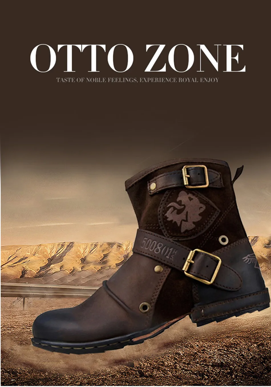 OTTO ZONE/осенне-зимний набор для ухода за обувью из натуральной коровьей кожи; высокие ботильоны; кожаная обувь; Мужская обувь; Hommes Zapatoshombre