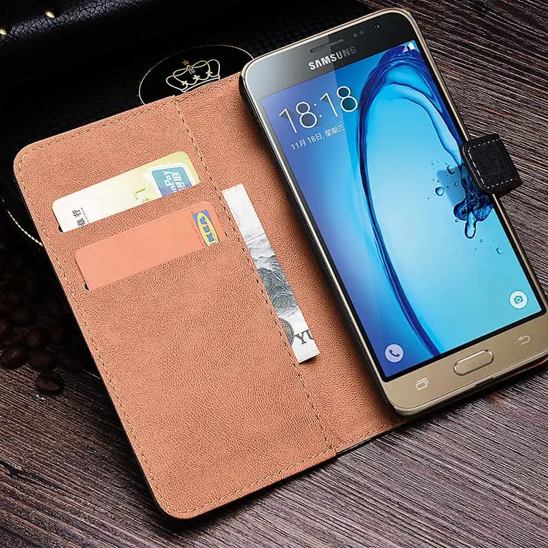 Чехол для samsung Galaxy J3 2016 стильный кошелек из искусственной кожи чехол с откидной