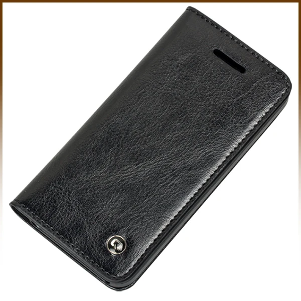 Qialino Card Holder Genuine Flip Wallet Leather Case Cover For Apple iPhone 5S 5 Black | Мобильные телефоны и аксессуары