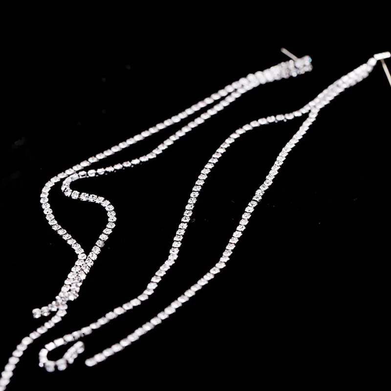 FXLRY Brand White Color Cubic Zircon Fashion Trend Tong Tassel Earrings For Women Fine Jewelry | Украшения и аксессуары