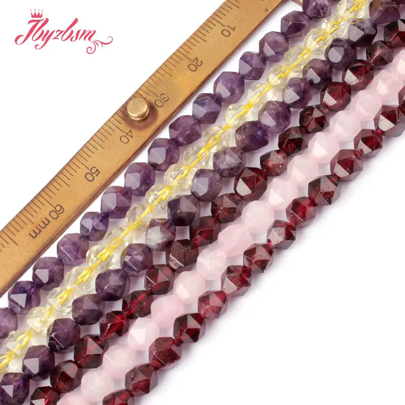 Натуральные кварцевые бусины 6 мм граненые квадратные кристаллы кубический