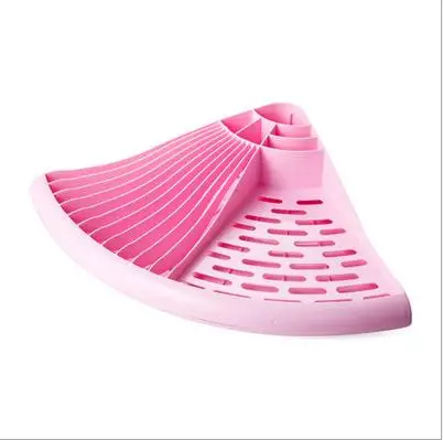 Pink 1 Pcs Creative Triangular Drain Rack Great Kitchen Tableware Tea Set Bowl Receiver Storage Stacks - Цвет: Pink