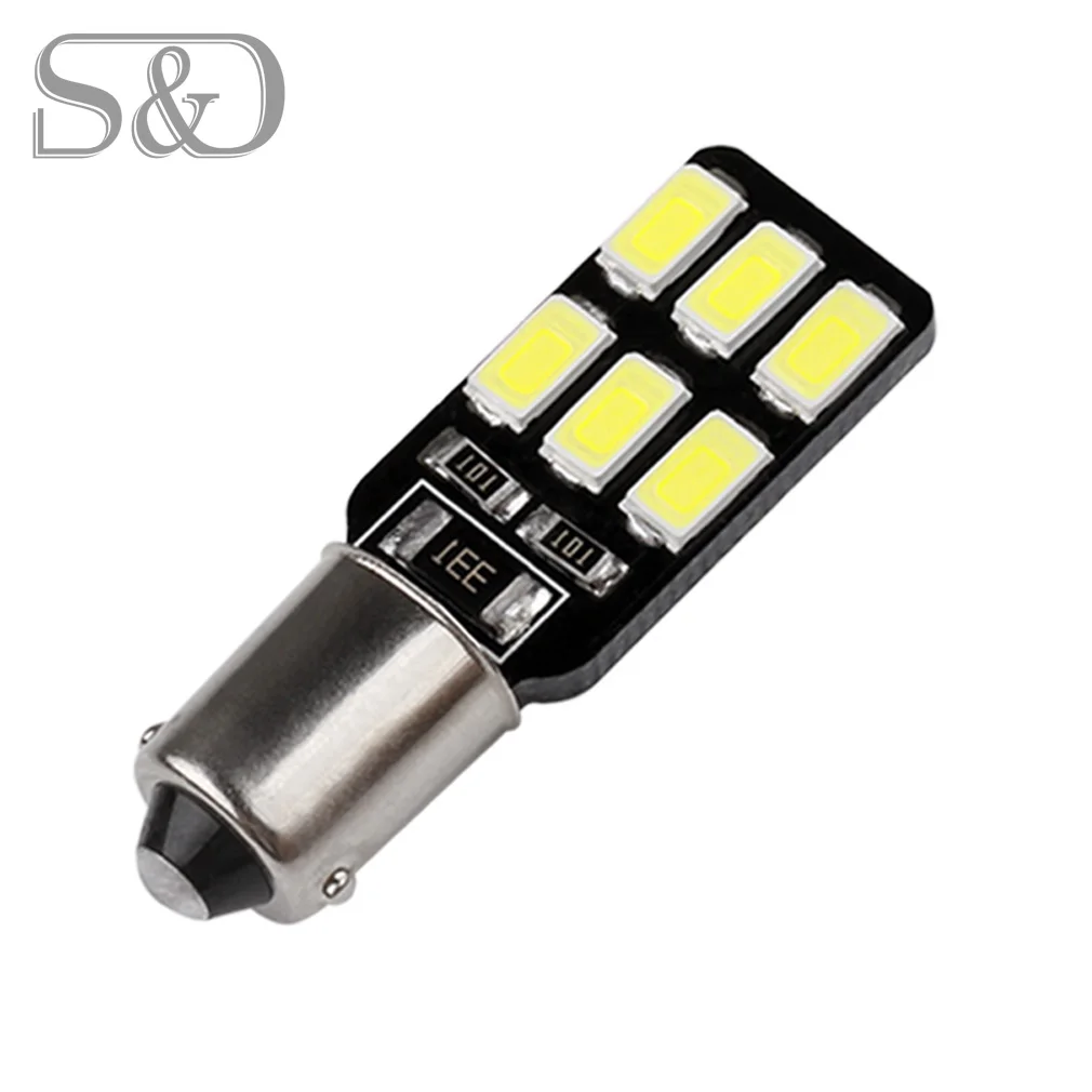 

100pcs BA9S 12 SMD 5630 LED Canbus lamps Error Free t4w h6w Car LED bulbs interior Lights Car Light Source parking 12V White
