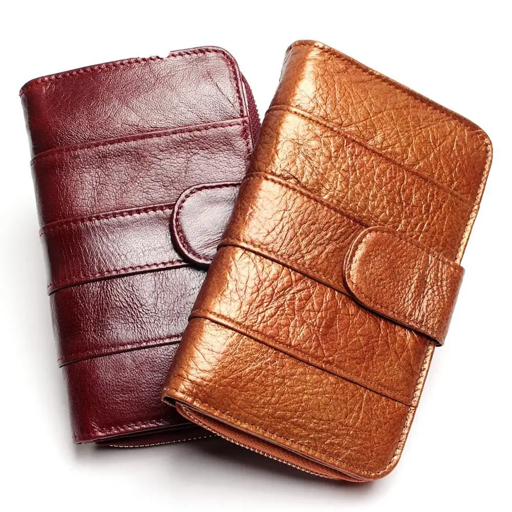 

2019 New Fashion 100% Cow Genuine Leather Women Long Wallets Real Leather Female Luxury Brand Clutch Girl Lady Gift Cash Purse
