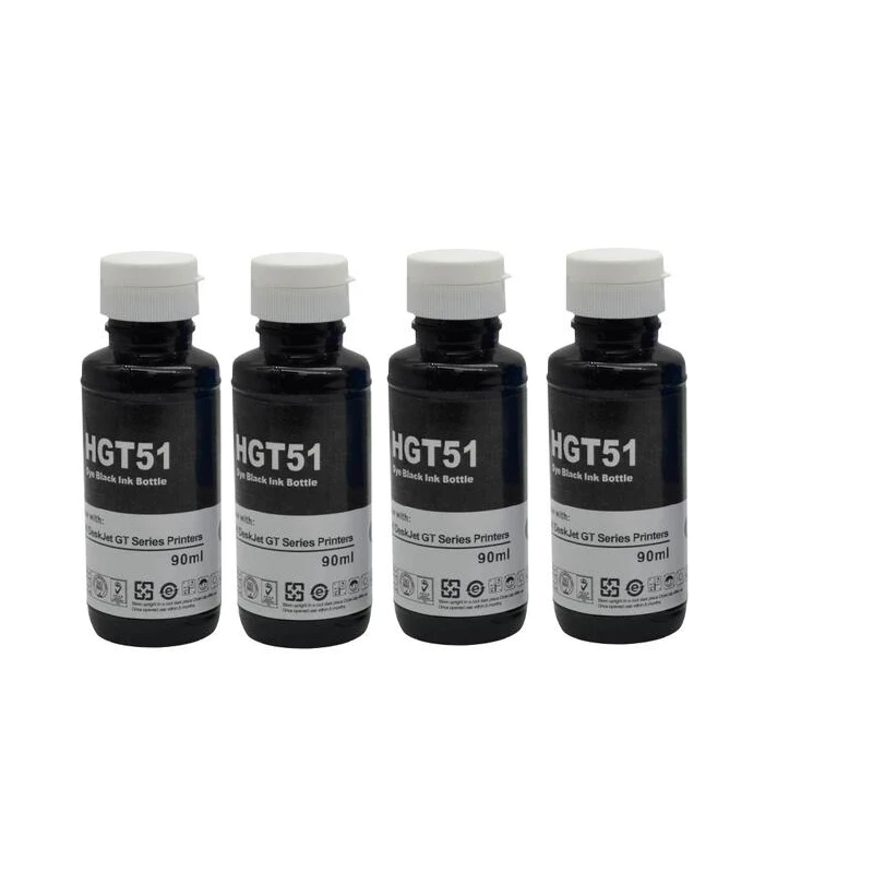 Набор чернил для принтера 4X90ML GT51 совместимый с HP GT5810 GT5820 GT Series струйный принтер