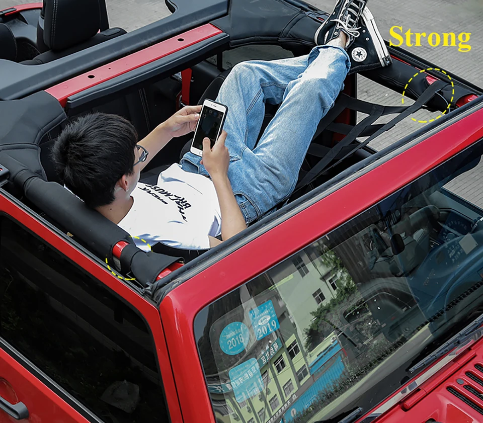 BAWA Авто крыша хранения сетка гамак для Jeep Wrangler YJ TJ JK JKU JL JLU 1987- многофункциональная сетка грузовая