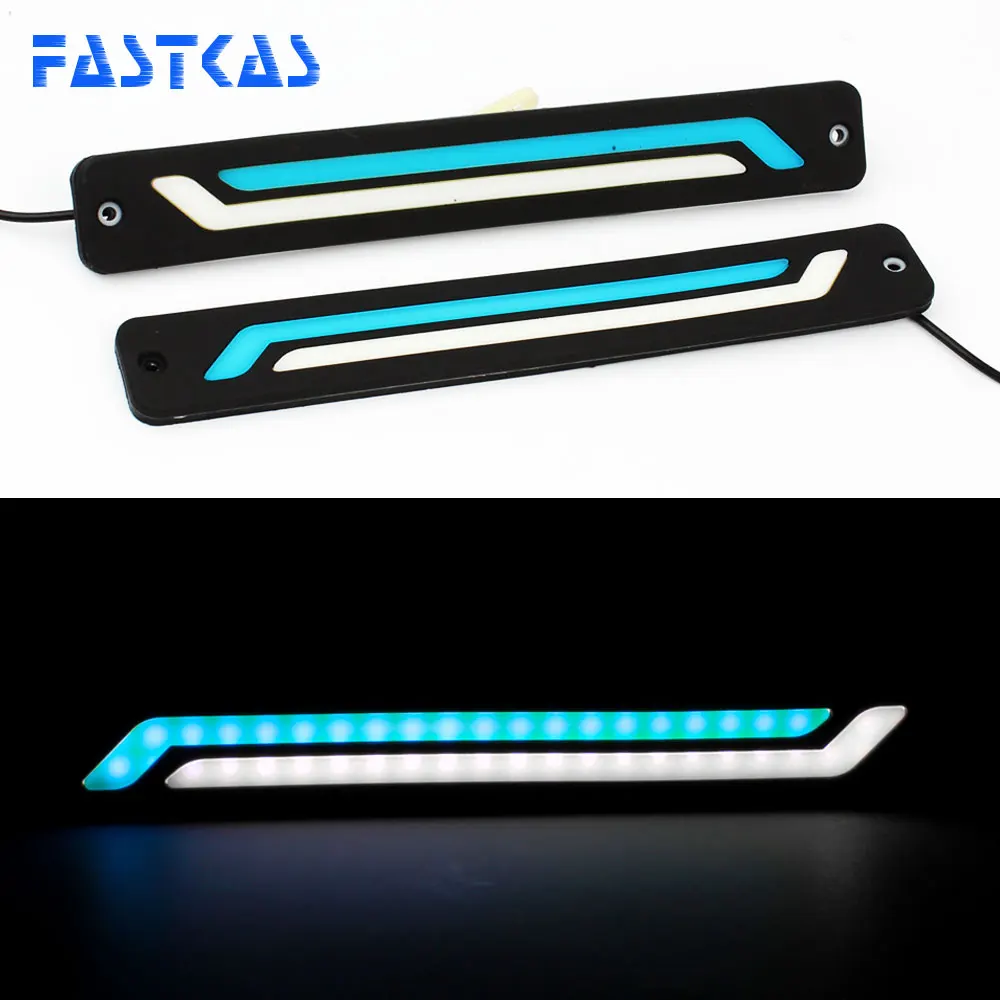 

Daytime Running Light 100% Waterproof LED DRL White Blue Color Day Light Fog Light Turning Signal Flexible Car Running Light
