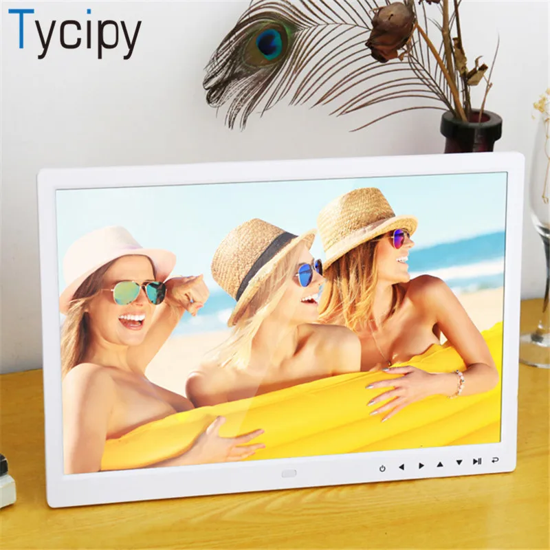 Цифровая фоторамка Tycipy 15 дюймов светодиодный электронный HD ЖК экран для музыки Mp3