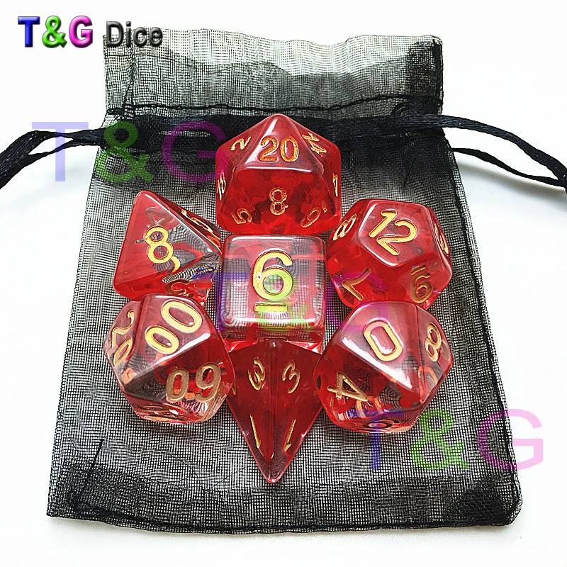 Фирменная Новинка кости полиэдральный Туманность 7 шт./компл. для D& d игровой и сумка ролевые игры подарок игрушки d4 d6 d8 d10 d12 d20