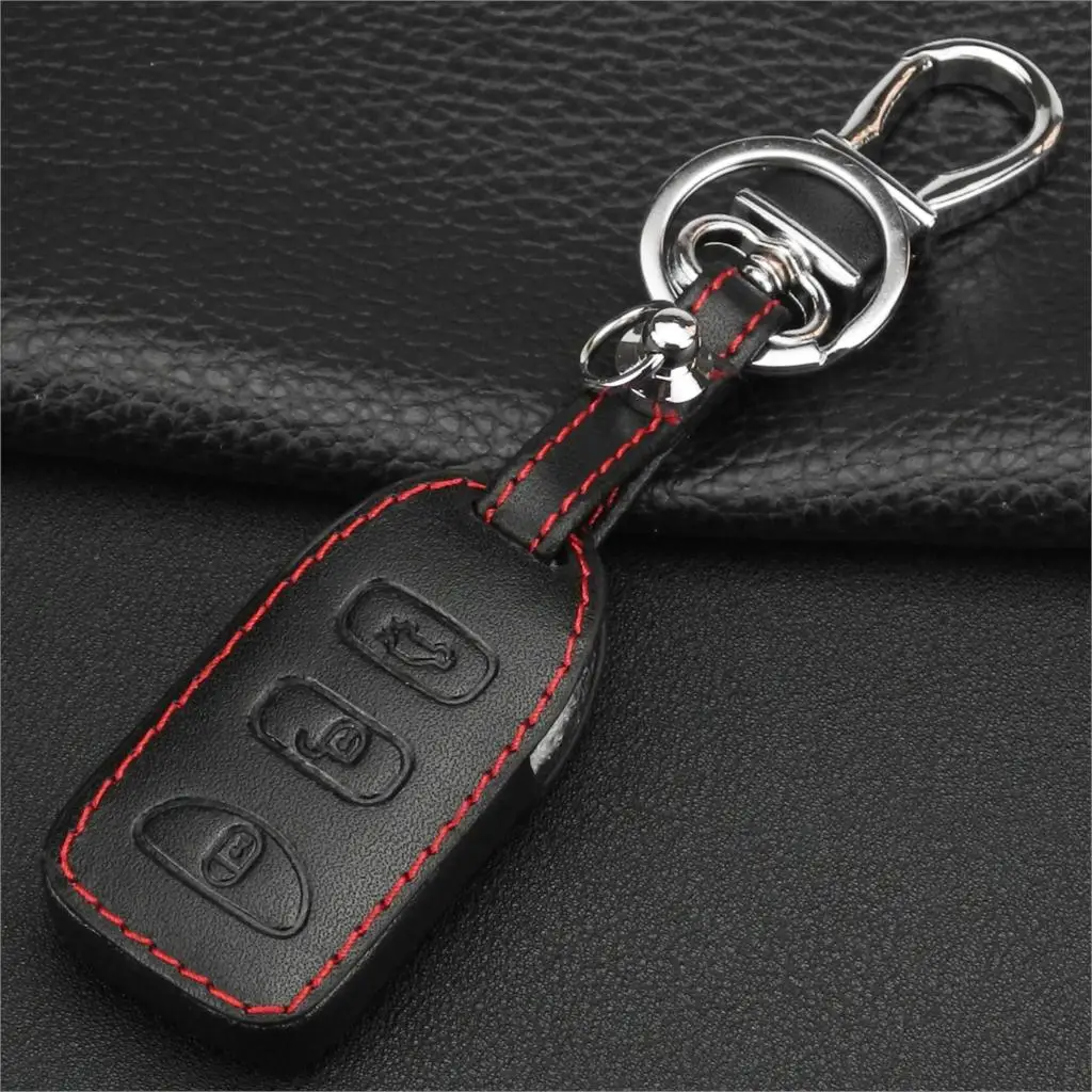 Jingyuqin кожаный чехол для ключа с 3 кнопками дистанционного управления Hyundai KIA Tuscon