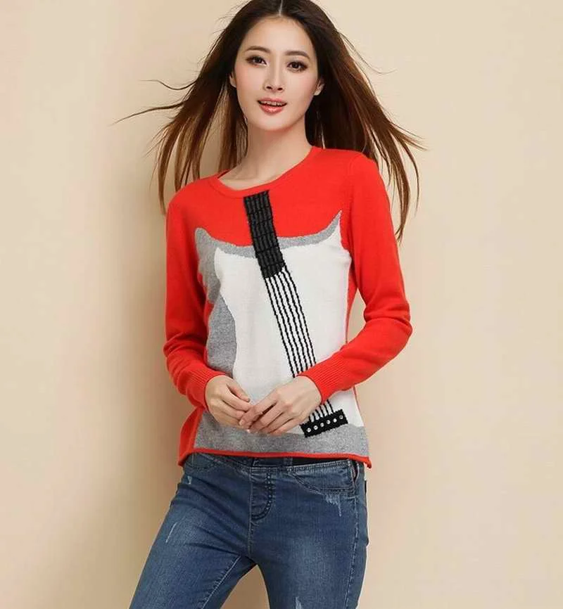 Лидер продаж 2019 кашемировый свитер с длинными рукавами шерстяной короткий