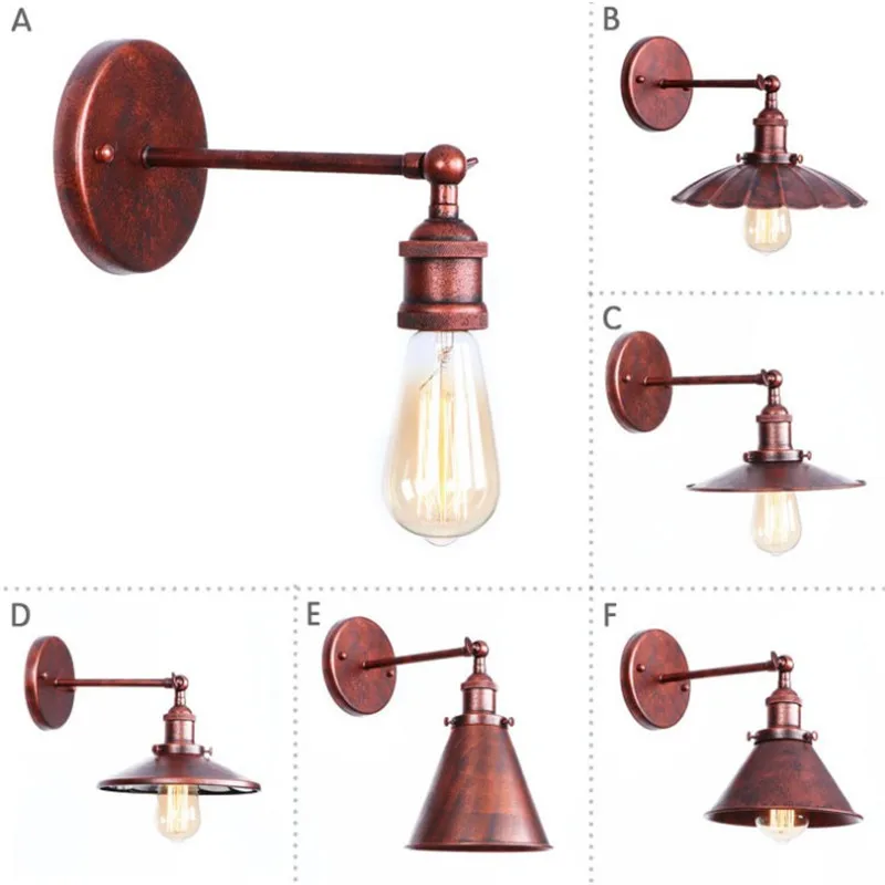 Нордический Железный настенный светильник в стиле лофт с ржавчиной бра Эдисона В