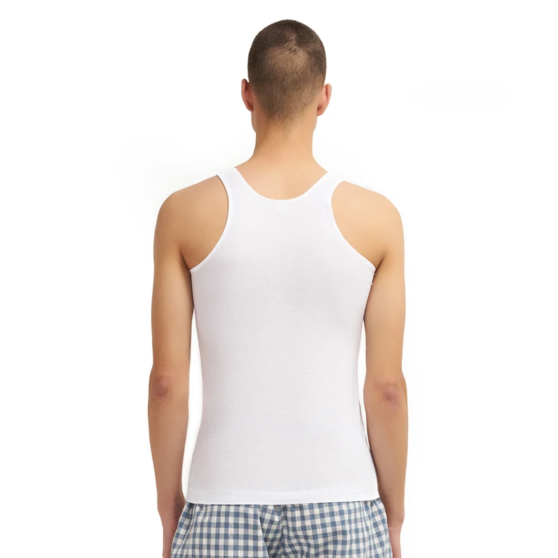 THREEGUN Brand Men Casual Undershirts Cotton Slim Fit Bodybuilding Gold Fitness Male Bottoming Underwear | Мужская одежда