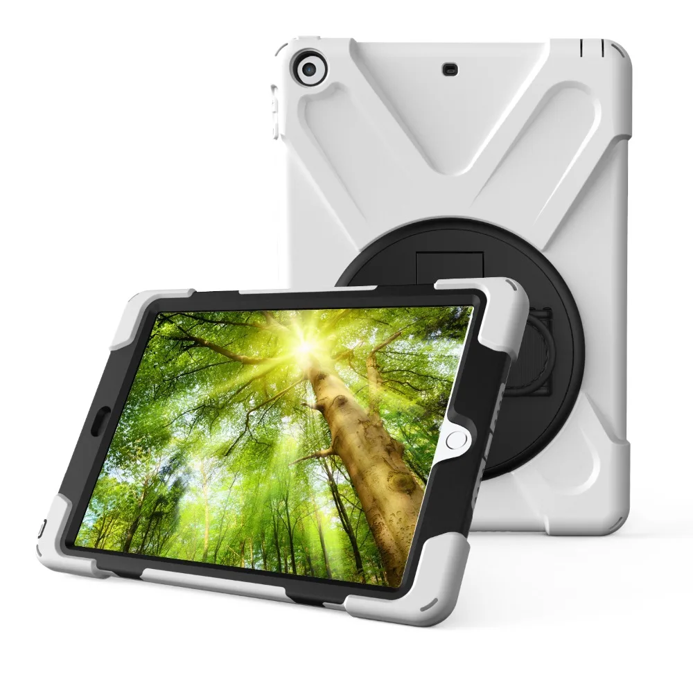 Чехол для iPad 9,7 дюймов / release A1822 A1823 A1893 A1954 ZAIWJ Safe Kids Armor At мягкий ударопрочный силиконовый+ жесткий чехол