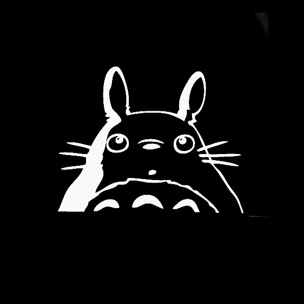 Totoro Head Car Vinyl Наклейка с надписью высококачественные съемные автомобильные окна