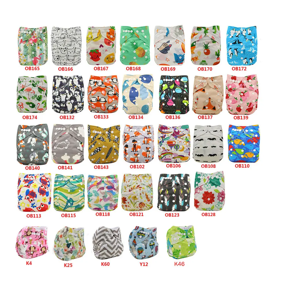 Ohbabyka торговля Детский полотняный подгузник с рисунком Фламинго подгузников Baby Shower подарок карманные подгузники один размер, регулируемый многоразового использования