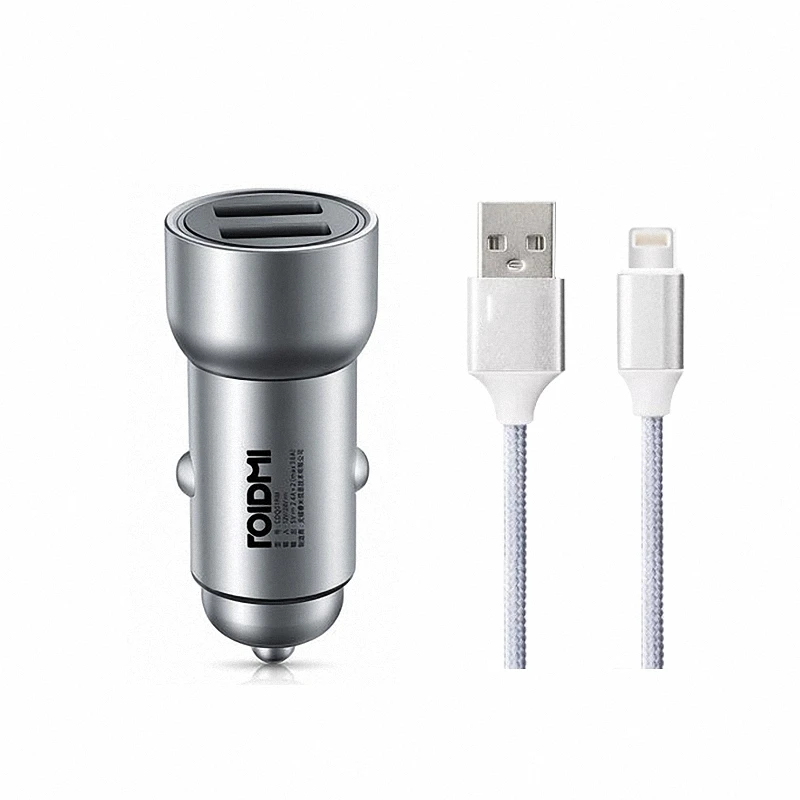 Оригинальное автомобильное зарядное устройство В xiaomi Roidmi 5 В/3.6A Dual usb быстрое +