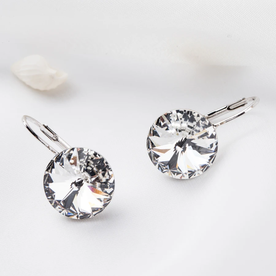 MALANDA брендовые круглые серьги гвоздики Bella для женщин с кристаллами Swarovski новые