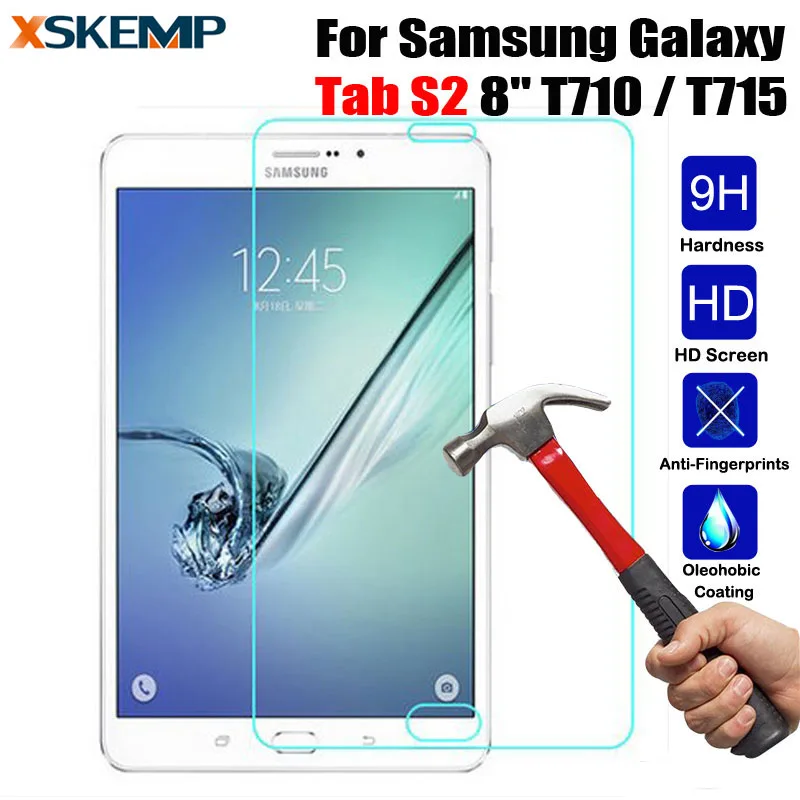 Глянцевая 2.5D Премиум Закаленное стекло для samsung Galaxy Tab S2 8 0 T710 T715 3 мм прозрачный