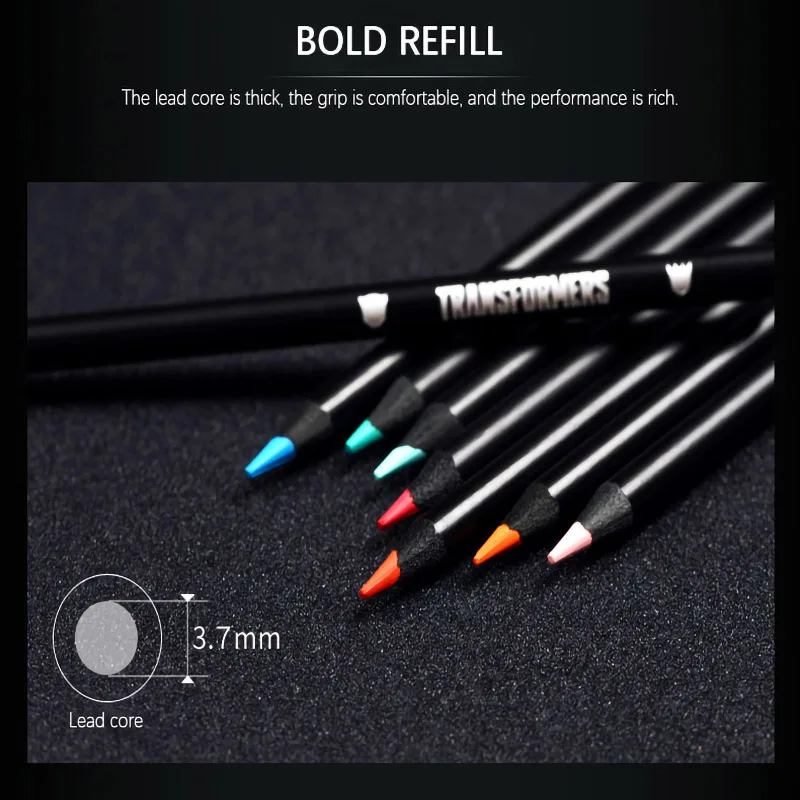Student equipment cool black wooden color pencil student artist painting supplies 24 |