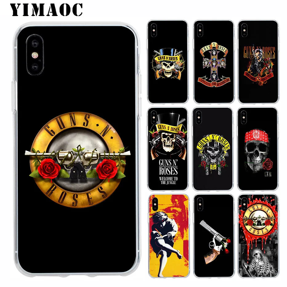 Мягкий силиконовый чехол YIMAOC guns n Roses для Apple Iphone 11 Pro Xr Xs Max X 10 8 Plus 7 6S 6 Plus SE 5S 5 7Plus 8 Plus