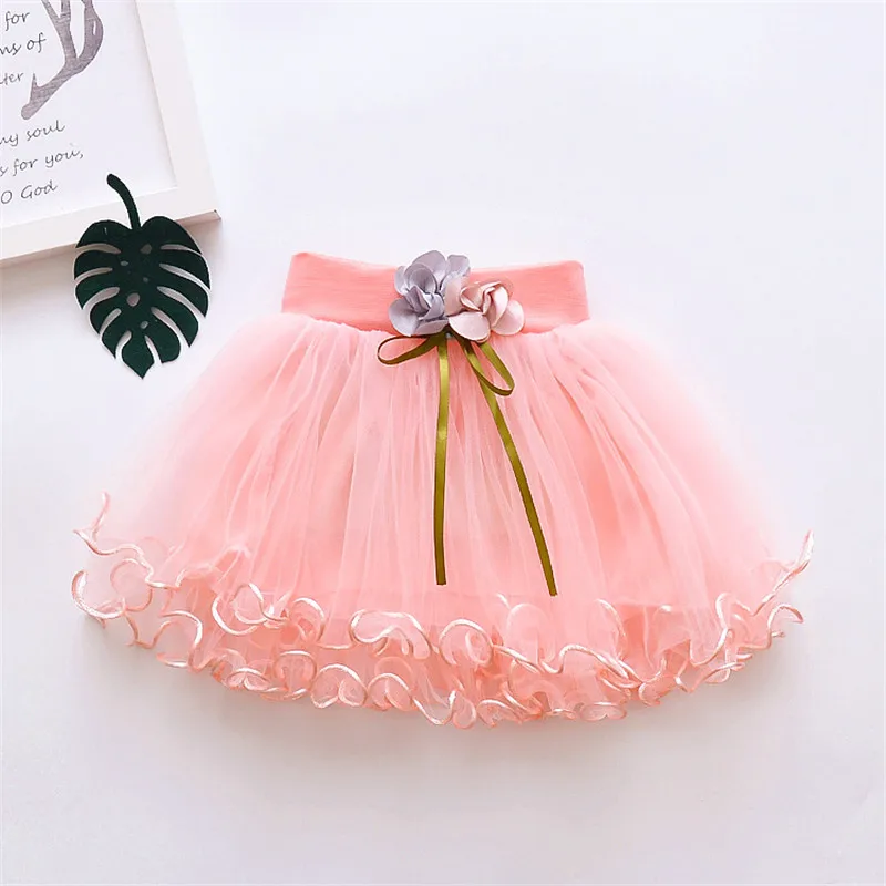 Костюмы для юбка пачка девочек 2018 дети принцесса цветок Pettiskirt Танцы фатиновые