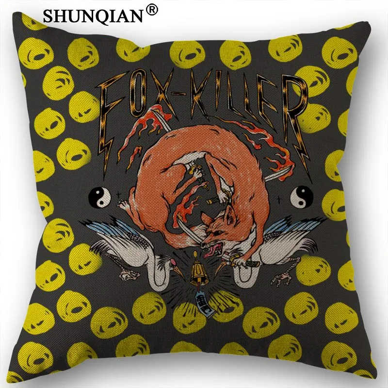 Наволочка из хлопка и льна с принтом лисы 45x45 см|pillow case|throw pillow casespillow cover custom |