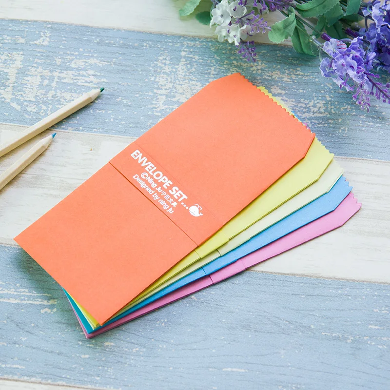 5 шт. корейские Канцтовары однотонные конверты от производителя|colored envelopes|envelope