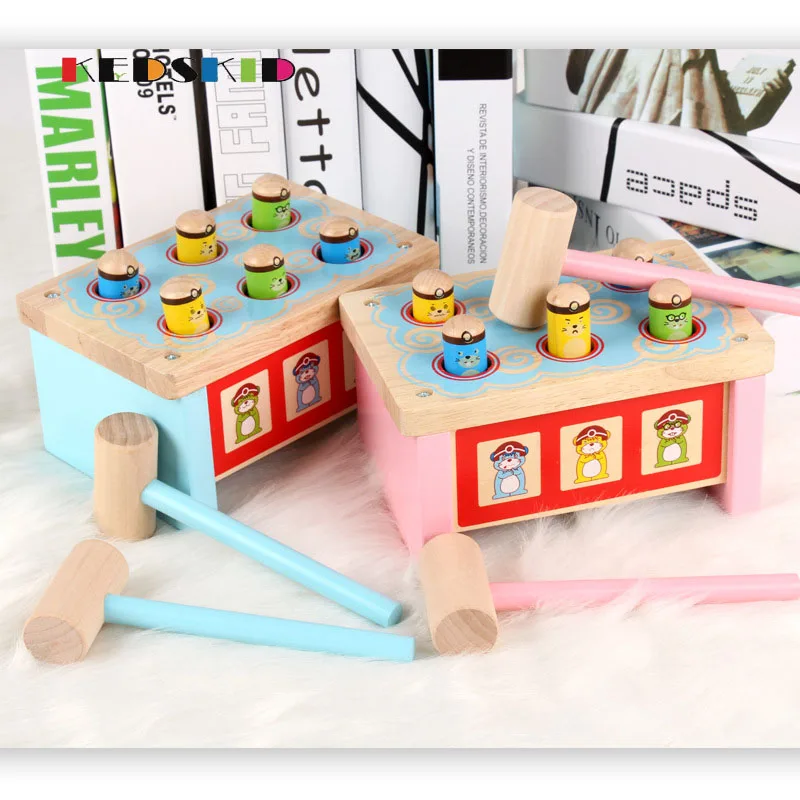 Деревянный интерес whac а моль игрушки развивающие игры building block осуществлять