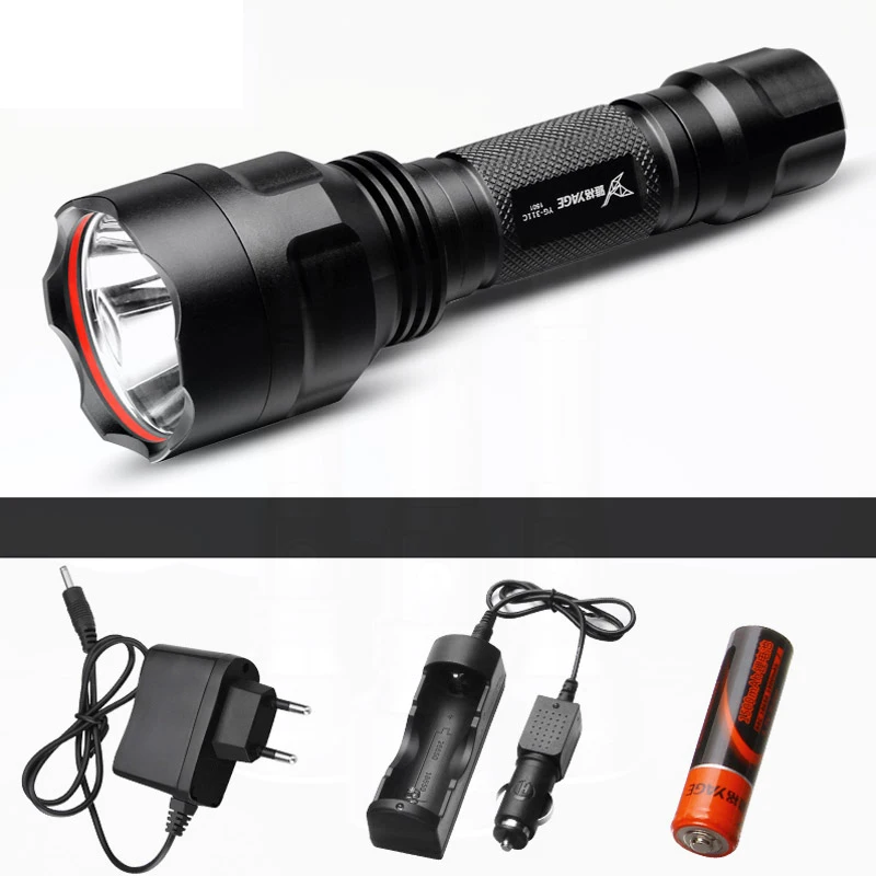 YAGE CREE XP-E Тактический 300 М-500 М cree led Фонарик cree LED Фонарик Факел свет для 1 xRechargeable 18650 lanterna - Испускаемый цвет: White