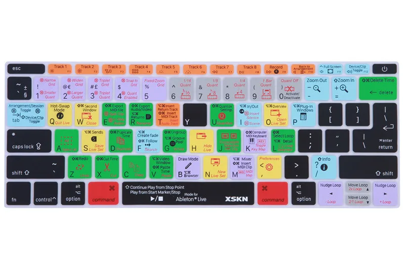 Умный чехол XSKN для Ableton силиконовый клавиатуры Macbook 12 дюймов A1534 макет ЕС США|keyboard