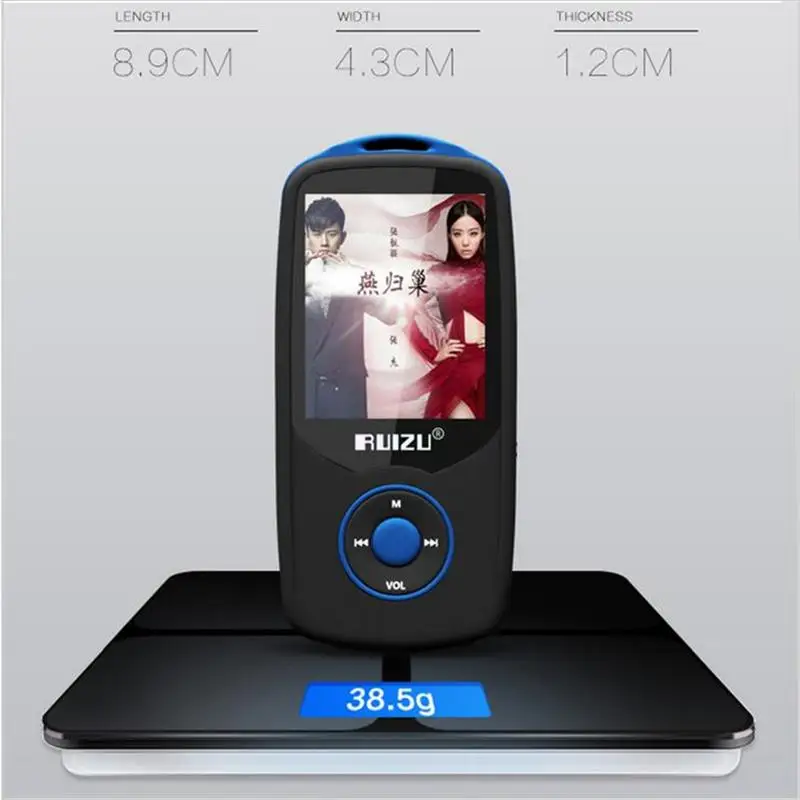 Оригинальный RUIZU X06 Bluetooth4.0 MP3 Плеер 1 8 дюймов Экран 80 час высокое качество звука