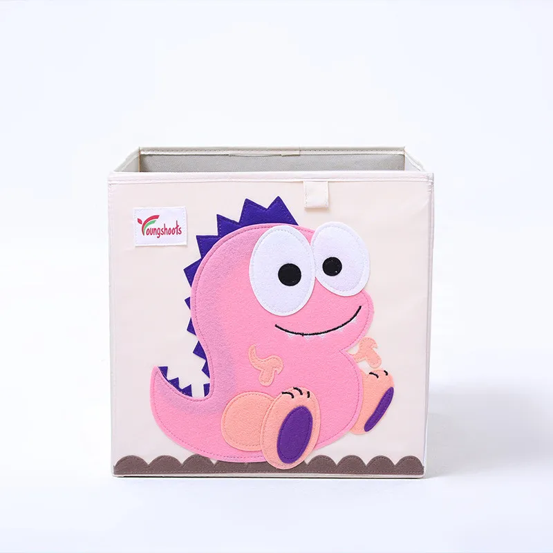 Складной ящик для хранения из ткани Оксфорд с вышивкой животных детский игрушек