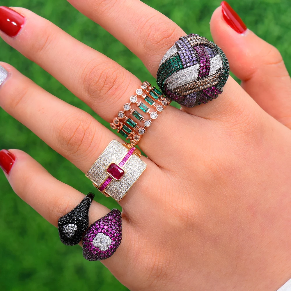 SISCATHY очаровательные женские кольца трендовые бубаи индийские Свадебные