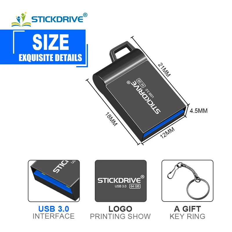 Маленький мини черный USB флеш-накопитель 16 Гб Флешка 32 64 ГБ 3 0 usb флешка 128 диск