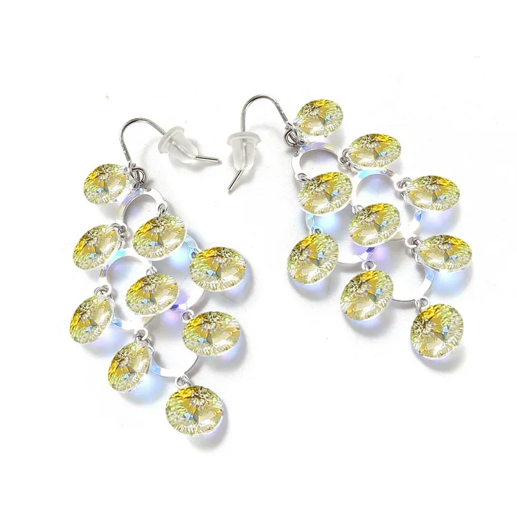 Warme Farben Кристалл от Swarovski женские серьги Гипербола длинные серьги-капли с кисточкой для банкета Brinco подарок для леди