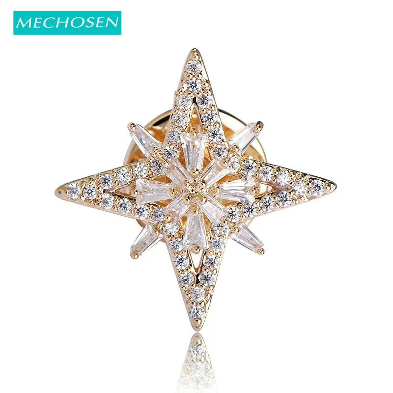 MECHOSEN милые маленькие звездочки броши для женщин украшения костюма платья